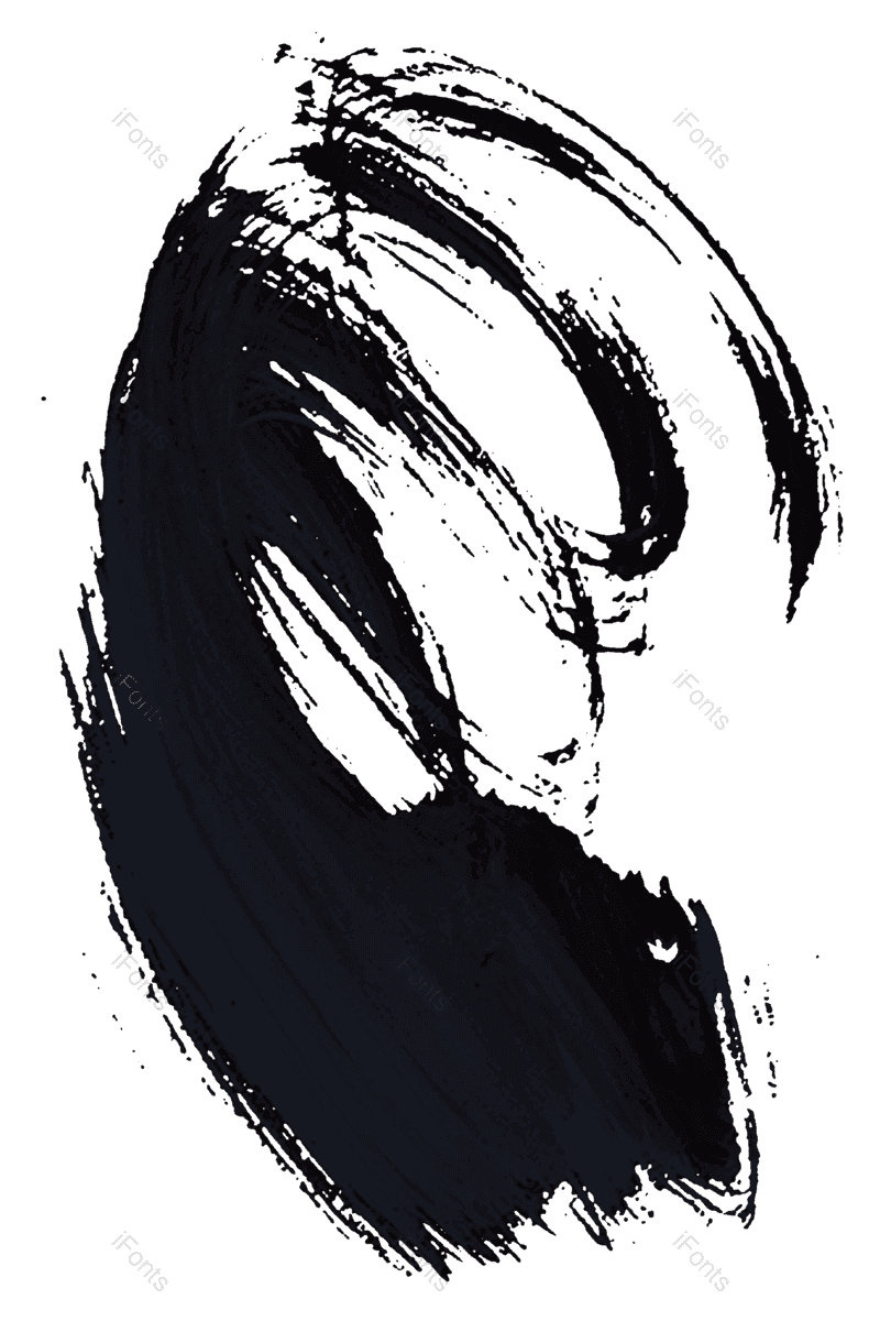 水墨图片,油画笔触元素,墨迹PNG,笔触免抠素材